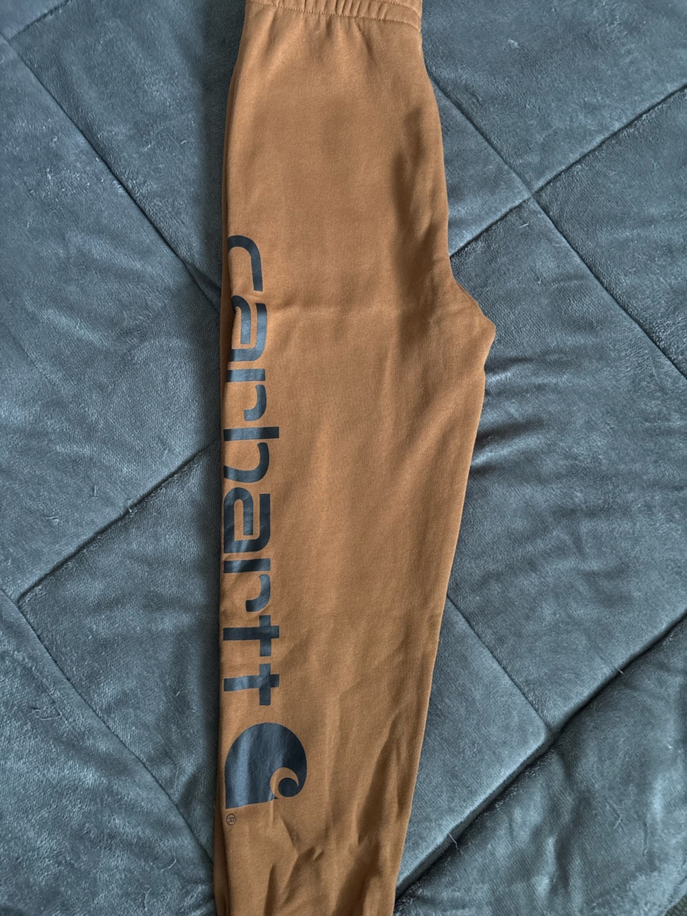 Carhartt Men's Brown Sweatpants with Black Logo